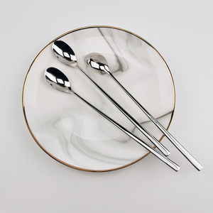 DFU0199 Cuchara de cocina para buffet, ensalada y arroz, de alta calidad, con mango largo, de acero inoxidable, cuchillo para carne, tenedor para fruta, cuchara, cuchara mezcladora - Product Image 2