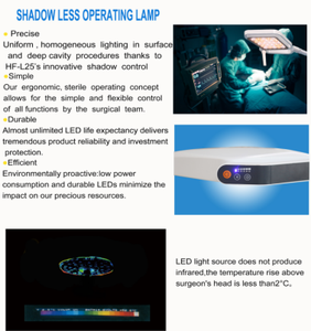 Nouvelle Arrivée Fournisseur Fabricant Lampe Chirurgicale Mobile à LED Sans Ombre à Fixation au Plafond Éclairage Chirurgical Médical HF-L25+L25CLED - Product Image 5