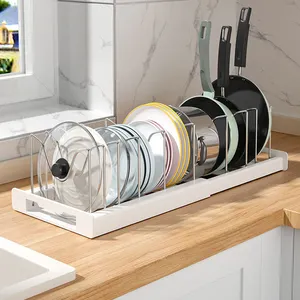 Organizador de Cocina Ajustable PARA EL Hogar, Accesorios de Metal para Almacenamiento de Acero Inoxidable