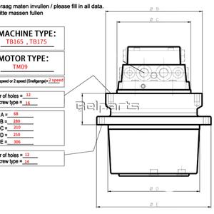 Motor de Desplazamiento para Excavadora TM09 GM09, Transmisión Final para KOMATSU PC78US-6 PC75UU-2 PC78 PC78MR, Repuestos 21W-60-22130 - Product Image 6