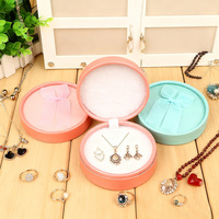 Boîte à bijoux en carton avec éponge, pour colliers, Bracelets, bagues et Bracelets, tube rond multicolore, 50 pièces