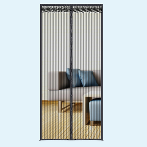 <span class=keywords><strong>Mosquitera</strong></span> Magnética Moderna de Poliéster de Marco Completo 2026 con Agujeros de Malla Pequeños para Ventilación, Puerta con Pantalla para Dormitorio/Baño, Fácil Instalación - Product Image 4