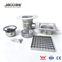 Custom Flanged Height Adjustable Side Outlet Square Industrial Floor Drain Universal Drain for Clean Factories