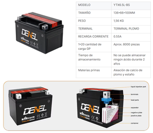 OEM <span class=keywords><strong>de</strong></span> fábrica <span class=keywords><strong>de</strong></span> alta calidad <span class=keywords><strong>precio</strong></span> 4 AH baterías <span class=keywords><strong>Moto</strong></span> <span class=keywords><strong>125</strong></span> Baterai Accu DENEL 6MG6.5L <span class=keywords><strong>batería</strong></span> <span class=keywords><strong>de</strong></span> la motocicleta - Product Image 6