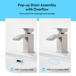 Modern 304 Stainless Steel Waterfall Single Handle Lavatory Sink luxury bathroom Faucets - Product Image 3