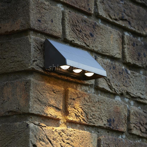 <span class=keywords><strong>2025</strong></span> ngoài trời hiện đại IP65 không thấm nước năng lượng mặt trời tường ánh sáng tương tác ấm trắng năng lượng mặt trời Powered LED treo tường hàng rào đèn vườn - Product Image 5