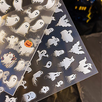Autocollants pour ongles TSZS Halloween ultra fins, citrouille, chauve-souris, fantôme, toile d'araignée, autocollants pour ongles auto-adhésifs pour la décoration des ongles DIY
