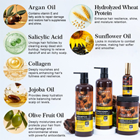 Sampo Pelembap Minyak Argan Organik Vegan Bebas Kekejaman Bebas Paraben Bebas Sulfat Minyak Argan Maroko untuk Rambut Keriting Kelapa