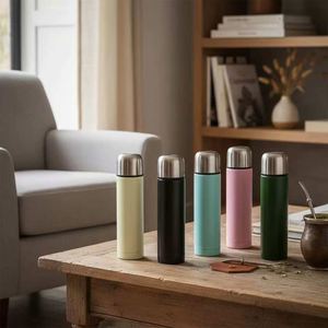 IStapromo Gifts 304 Stainless Steel Insulated Large Capacity <b>Tumbler</b> <b>Straw</b> Vacuum Modern Fresh Style for Travel 6-12 Hours Therm - Product Image 3