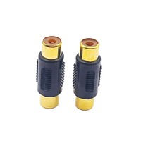 Adaptateur de connecteur RCA femelle vers RCA femelle plaqué or pour câble audio-vidéo
