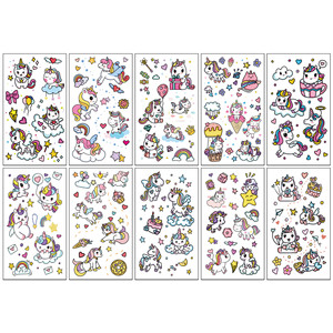 Adesivi transfrontalieri per ragazze e bambini, adesivi per <span class=keywords><strong>tatuaggi</strong></span> di alta qualità <span class=keywords><strong>con</strong></span> principesse, dinosauri dei cartoni animati e oceano per ragazzi - Product Image 6