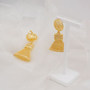 Boucles d'oreilles à clous en or 18k, de luxe, grand bijoux d'oreilles de remplissage en or, <span class=keywords><strong>E536</strong></span> - Product Image 4