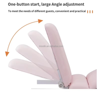 MOOLIN Offre Spéciale Lit de Soin Moderne pour Cils, Mobilier de Salon de Beauté, Table de Massage, Lit de Tatouage, Lit de Spa Facial Électrique Réglable à 3 Moteurs