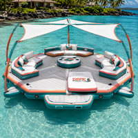 Plateforme flottante gonflable pour l'eau, ponton en EVA, pont flottant haute pression en PVC durable pour lac, océan, fête aquatique