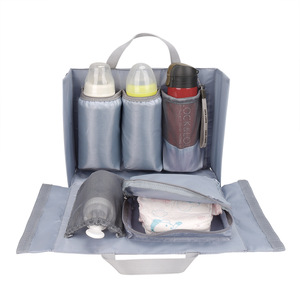 กระเป๋าใส่ของแฟชั่นสำหรับผู้หญิงกระเป๋าใส่ของแบบพกพากระเป๋าใส่ขวดเก็บความเย็นในตัวกระเป๋าถือสำหรับกระเป๋าคุณแม่ - Product Image 6