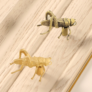 Poignées de meuble en laiton massif, style chinois, en forme de sauteuse, poignées de <span class=keywords><strong>porte</strong></span>, crochets métalliques, bouton de quincaillerie à trou unique - Product Image 2