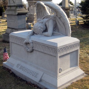 A grandezza naturale Italia pietra sdraiato angelo in lutto su cimitero - Product Image 6