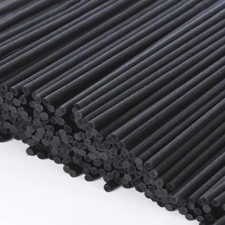 Eco amigable reed difusor palos de ratán natural de reed de fibra de difusor palos de color negro difusión fragancia stick