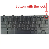 Tata letak US Keyboard Laptop pengganti Keyboard hitam, untuk DELL Chromebook 3100 5190 dengan tombol kunci Keyboard Laptop Notebook
