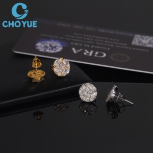 Pendientes de tuerca de moissanita con corte marquesa en oferta, de plata 925 auténtica chapada en oro, con engaste de garra y cierre de rosca de lujo, joyería. - Product Image 2