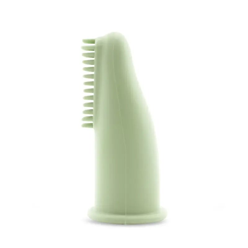 BPA Free Easy igiene orale setole massaggianti Design ergonomico spazzolino da denti in Silicone per bambini per bambini bambini piccoli