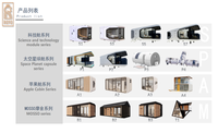 Cabañas Modulares Prefabricadas de Acero, Portátiles y Desmontables, Tipo Cápsula Inteligente, de 20 pies/40 pies, Modelo B5, para Uso en Hogar, Oficina y Hotel
