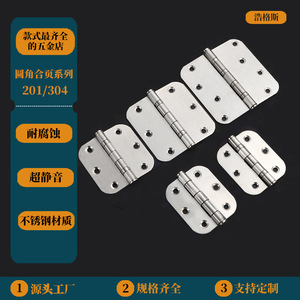 Bisagras de acero inoxidable de 3 y 4 pulgadas para montaje en superficie, para puertas de armarios de baño, diseño moderno, silencioso, suave, acabado cepillado - Product Image 5