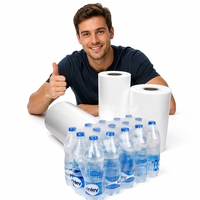 Film d'emballage pour bouteilles d'eau de haute qualité, en gros et au détail, film rétractable thermique transparent en PE