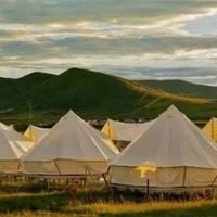 Tente cloche beige 300 cm en toile de coton 280g avec maille B3, yourte de glamping imperméable PU3500, quatre saisons, avec poteaux en fer, une chambre, pour le camping