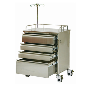 Factory Sale Direct Cheap Hospital Furniture 3-tier Stainless Steel Medical <strong>Trolley</strong> with Drawer - Product Image 2