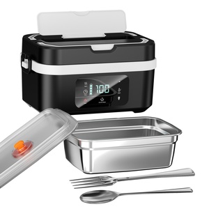 Boîte à lunch chauffante électrique 30000 mAh 1,35 L avec affichage LED numérique, fonction batterie externe, portable pour la maison et la voiture - Product Image 4