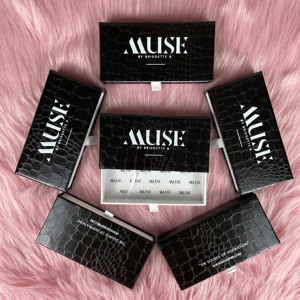 B921 Wholesale custom white logo Black crocodile skin eyelash drawer packaging box black snake lash package eyelash case