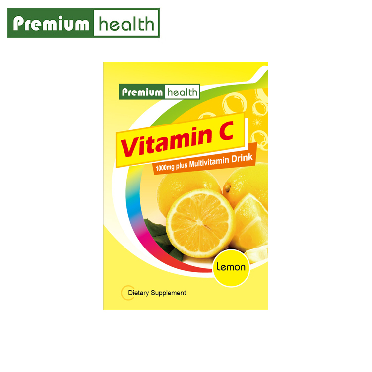 Aha — poudre instantanée, vitamine C, 1000mg, eau chaude, porte-clés