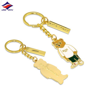 Longzhiyu 14 عاما الصين ميدالية مفاتيح معدنية صانع المهنية مخصص شعار الحيوان سلاسل المفاتيح المينا سلاسل المفاتيح - Product Image 3