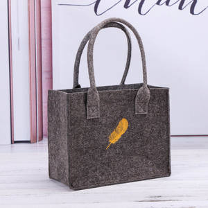 ถุงผ้าสักหลาดใช้ซ้ำได้สำหรับงานหนักกระเป๋าช้อปปิ้งเป็นมิตรกับสิ่งแวดล้อมสำหรับเป็นของขวัญขายปลีกโปรโมชั่นการสร้างแบรนด์และกิจกรรมขององค์กร - Product Image 2