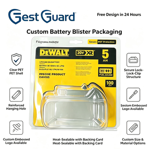 Empaque de Plástico Personalizado Reciclable de 1 mm de Grosor para Bandeja de Baterías 3C, Inserto Transparente de PET para Cable <span class=keywords><strong>USB</strong></span> y Tarjeta de Memoria - Product Image 1
