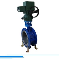 Vanne papillon électrique à bride en acier inoxydable D943W-16P de type à plaque décalée pour vapeur, vente en gros d'usine Chine, pour la métallurgie