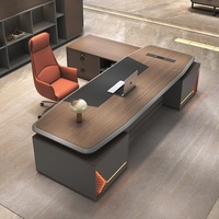 Bureau de direction moderne extensible, assemblage facile, mobilier en bois de luxe pour PDG/manager, marque ML, garantie 6 ans