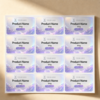 Autocollants personnalisés pour flacons de 3 ml, 5 ml, 10 ml, 15 ml, 30 ml, autocollants en vinyle holographiques laser, imperméables, adhésifs puissants, étiquettes pour peptides