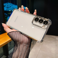 Protection de l'objectif, antichoc, électroplaqué, étui de téléphone portable en TPU pour Samsung Galaxy A57 A37 A36 A22