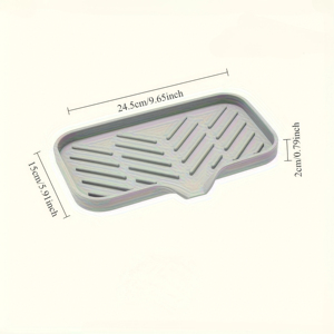 Self Draining Soap Bar Holder Silicone <b>Kitchen</b> Soap Dish Sponge Tray Counter <b>Caddy</b> Organizer for Dish Soap Dispenser - Product Image 3