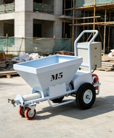Équipement de pulvérisation haute pression à grand débit certifié CE, machine à projeter du mortier avec moteur 7,5 kW, isolation ignifuge pour la construction