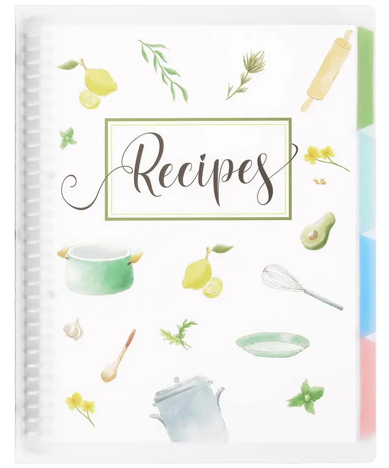 Recipe Book to Write in Your Own Recipes Color Printing Paper for Family Recipes