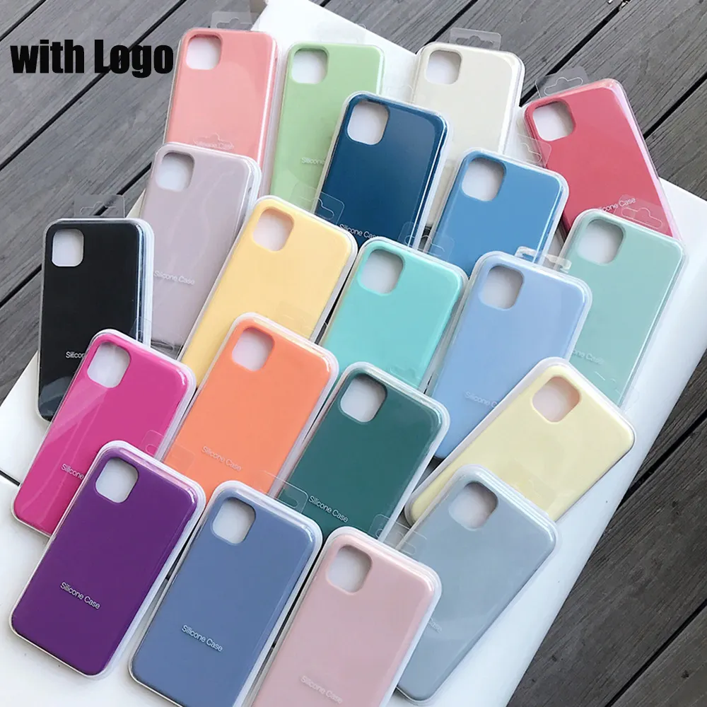 Wholesale Original custom logo Luxury Liquid solid Silicone Case mobile phone bags Cell Phone Covers For apple for iphone12 13