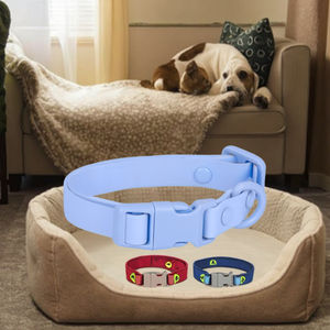 <span class=keywords><strong>Collar</strong></span> de perro de Color macarrón de lujo, <span class=keywords><strong>Collar</strong></span> grabado de PVC para perro y gato, impermeable, resistente a la suciedad, correa ajustable de silicona, <span class=keywords><strong>Collar</strong></span> para mascotas - Product Image 2