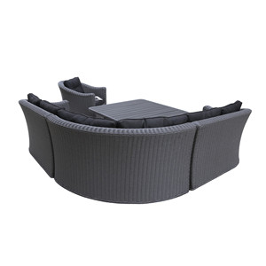Ensemble <span class=keywords><strong>de</strong></span> <span class=keywords><strong>salon</strong></span> <span class=keywords><strong>de</strong></span> <span class=keywords><strong>jardin</strong></span> moderne et simple en rotin tressé avec chaise longue et table à manger réglable en hauteur - Product Image 6
