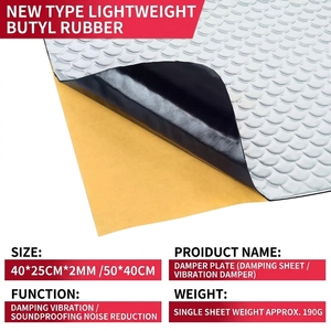 Matériaux d'<span class=keywords><strong>isolation</strong></span> acoustique automobile en gros : <span class=keywords><strong>Plaques</strong></span> et feuilles d'amortissement en caoutchouc butyle - Product Image 1