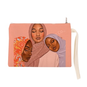 Cute Girl Imprimé Portable Coin Key Storage Card Bag Sac de <span class=keywords><strong>maquillage</strong></span> pour femmes africaines - Product Image 4