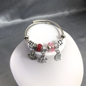 الجملة مصمم Diy زوجين سوار كريستال فراشة سحر الفولاذ مجوهرات سوار من الفولاذ للنساء - Product Image 6