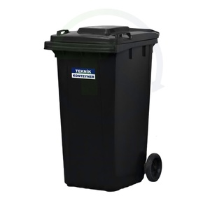 Conteneur de déchets en plastique de luxe noir de la Offre Spéciale 240L avec le meilleur produit de structure debout de haute qualité de pédale - Product Image 1